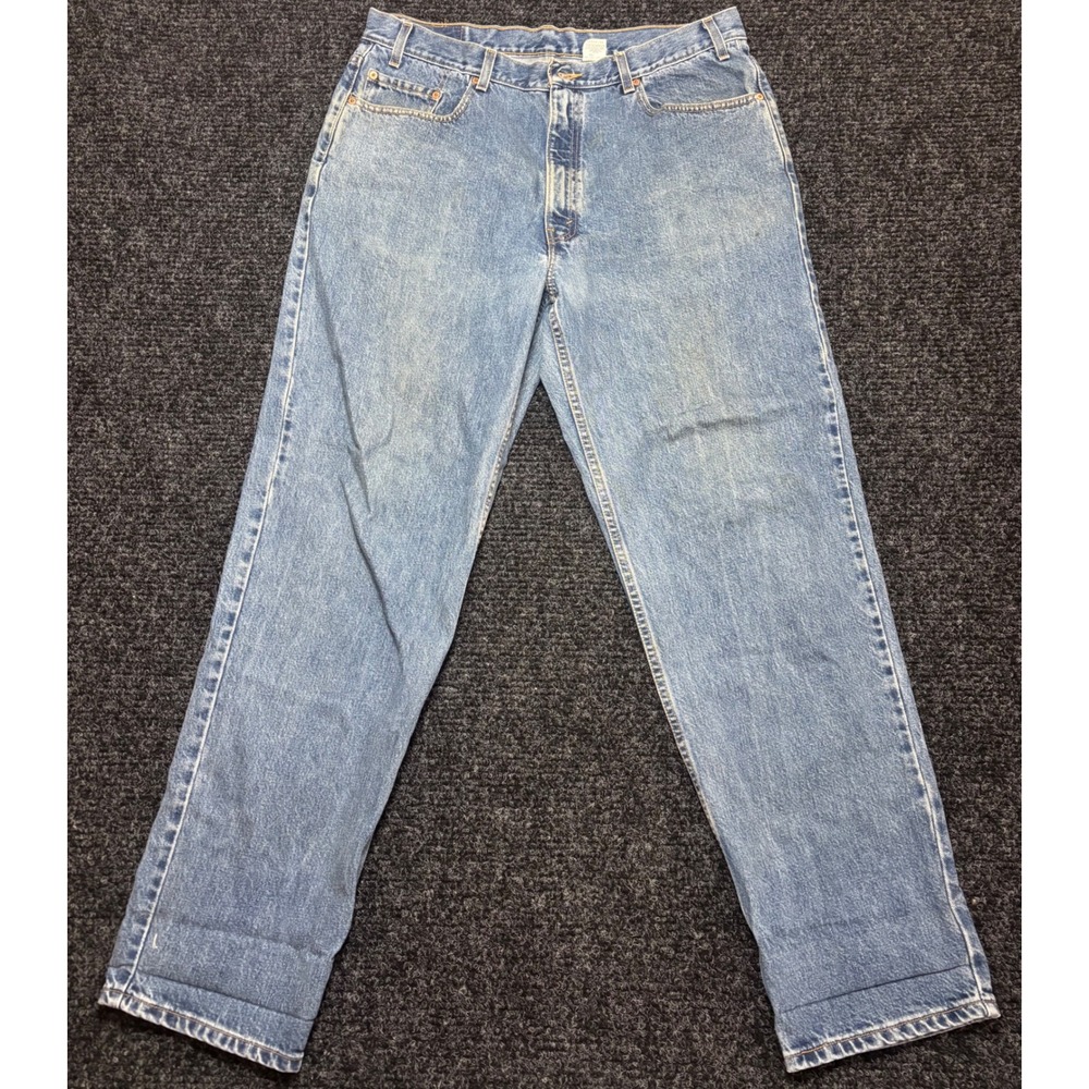 Levis 550 Relaxed Fit Jeans Mens 40x34 Light Wash Blue Denim Tapered Leg Pocket